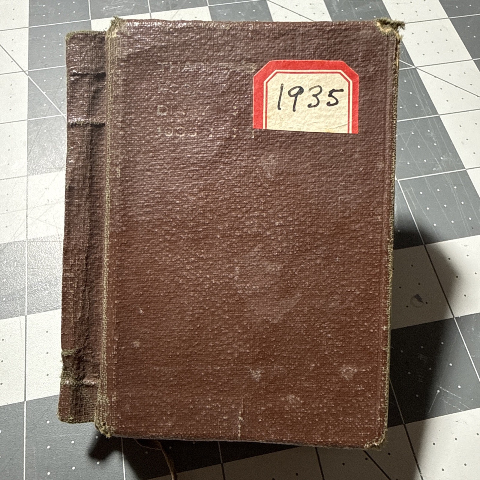 Antique 1935 Diary Journal Of James Campbell Manry British India Thacker