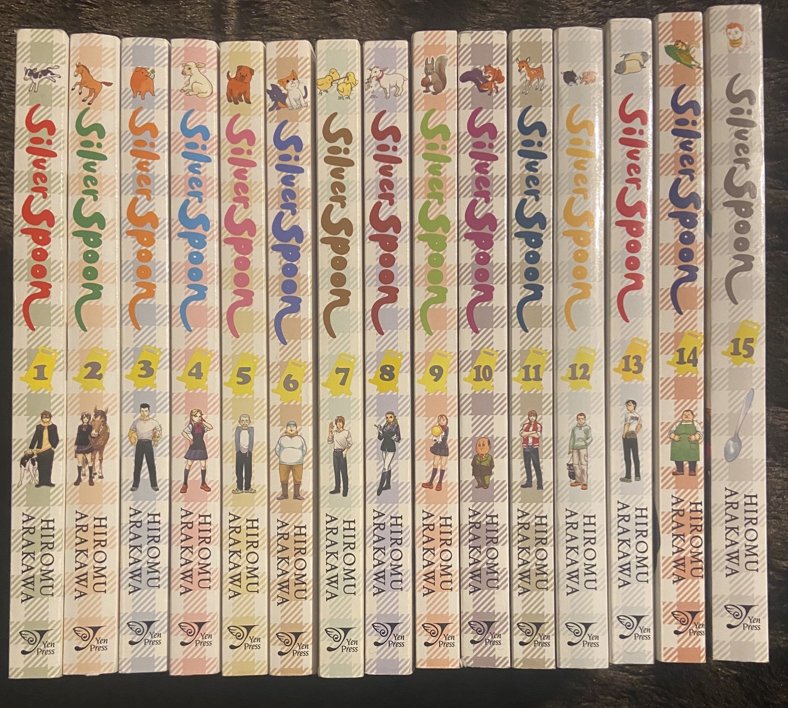 USED Yen Press Hiromu Arakawa Silver Spoon Vol 1-15 Complete English Manga Set