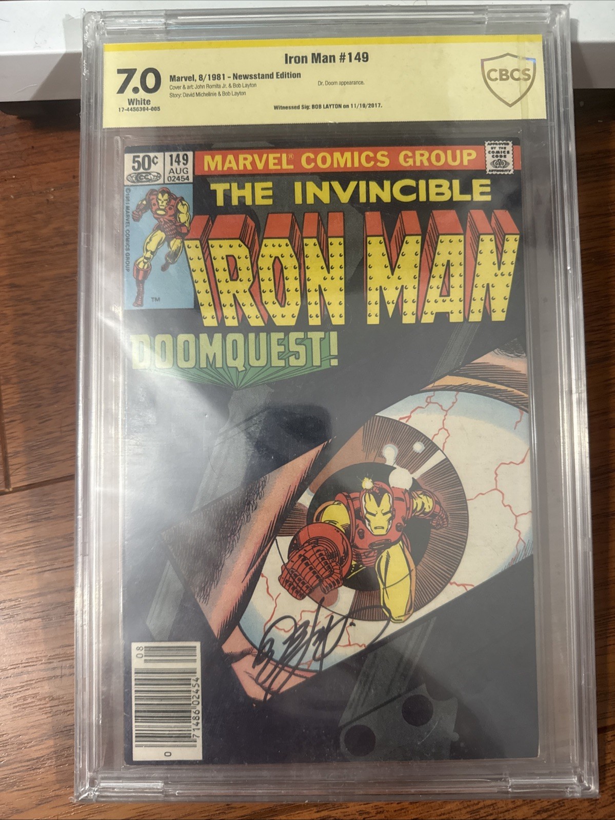 Iron Man #149 (1981) CBCS 7.0 Signed By Bob Layton