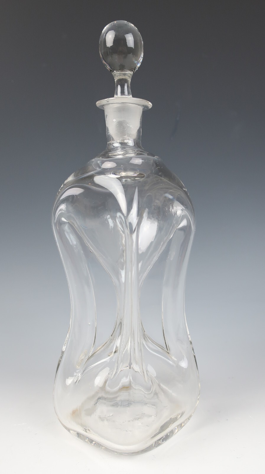 Antique Kuttrolf Half Post Decanter Bottle Blown Glass Glug-Glug Kluk-Kluk