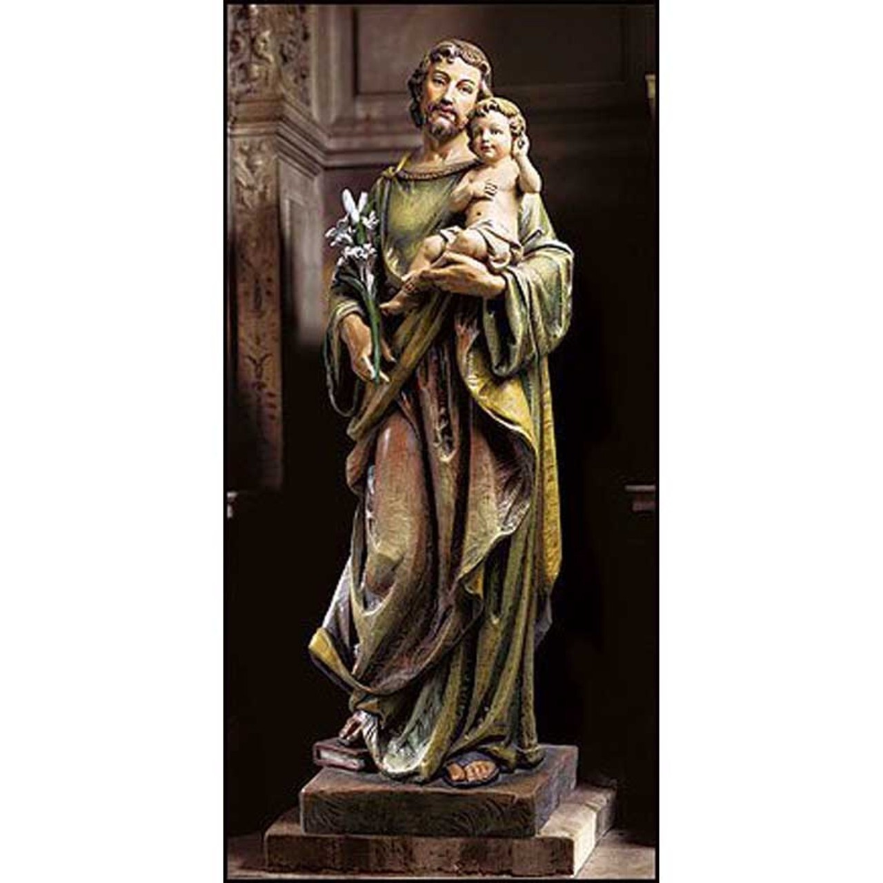 St. Joseph with Child Statue, Church 48'' High Large Catholic Church Statues