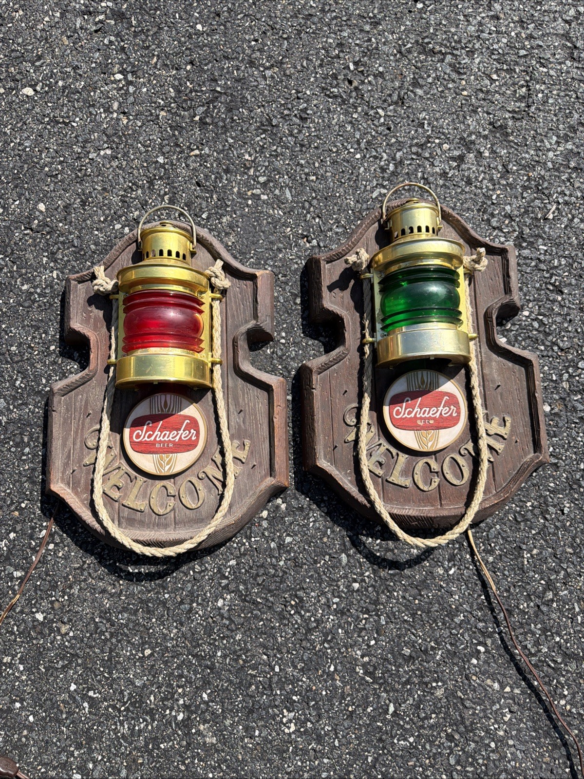 Schaefer Beer Vintage Plastic Welcome Signs Schaefer Beer Vintage Plastic Welcome Signs