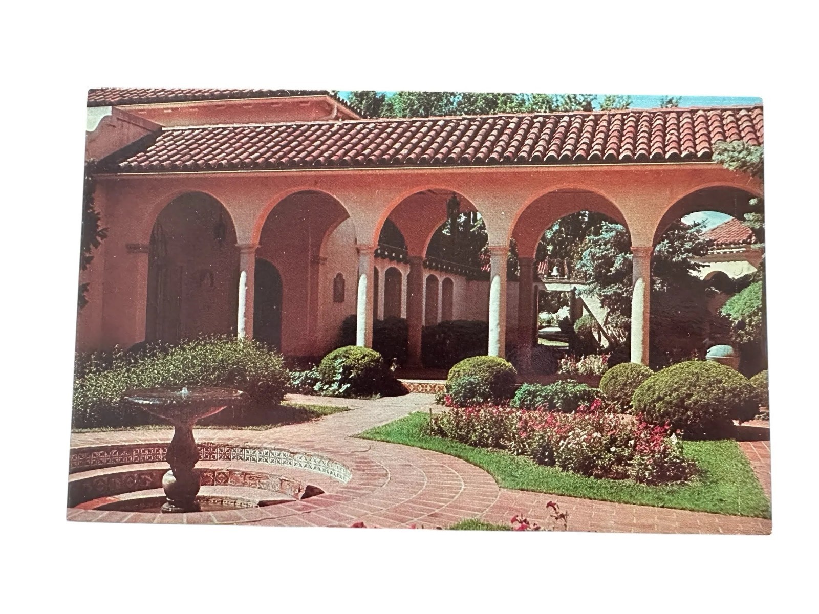 New Mexico NM Patio of Villa Philmonte Garden View Postcard