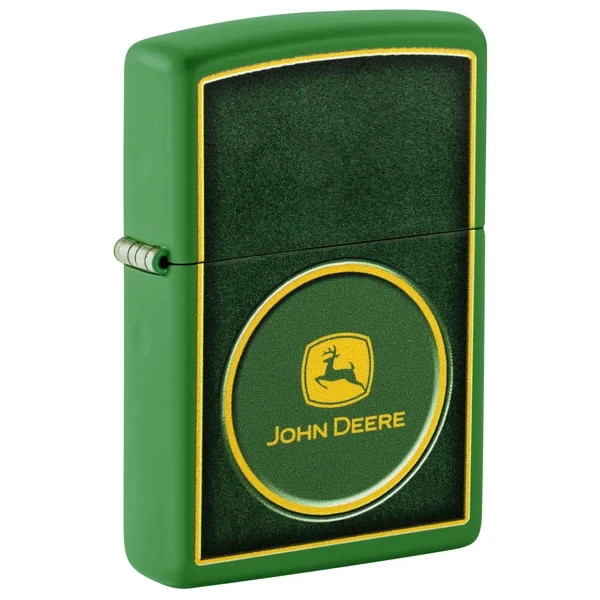 Zippo 47396, John Deere Turf Design,  Moss Green Lighter, NEW