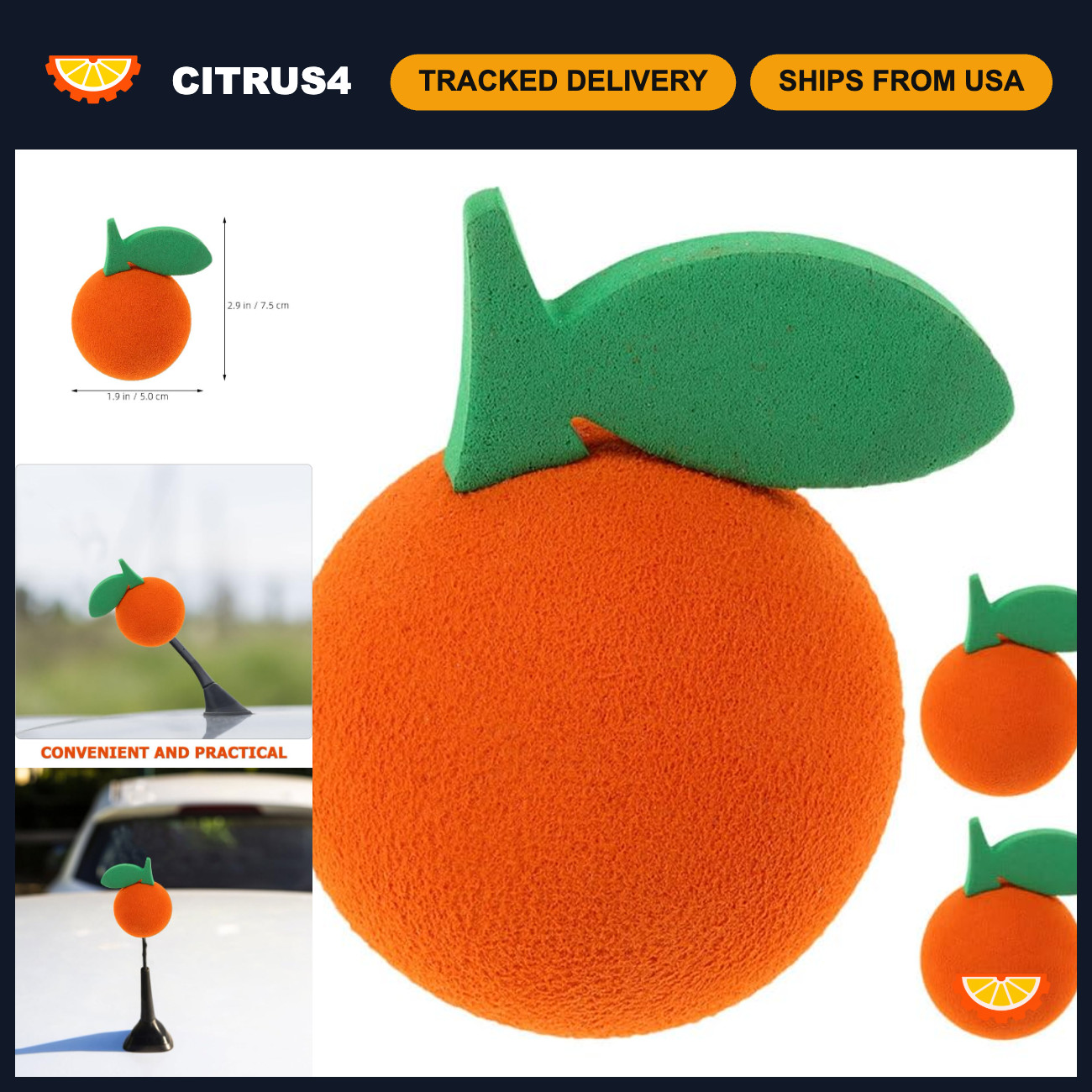 3 Pcs Cute Car Antenna Ball Toppers - Easy Install, Weather Resistant Decor for