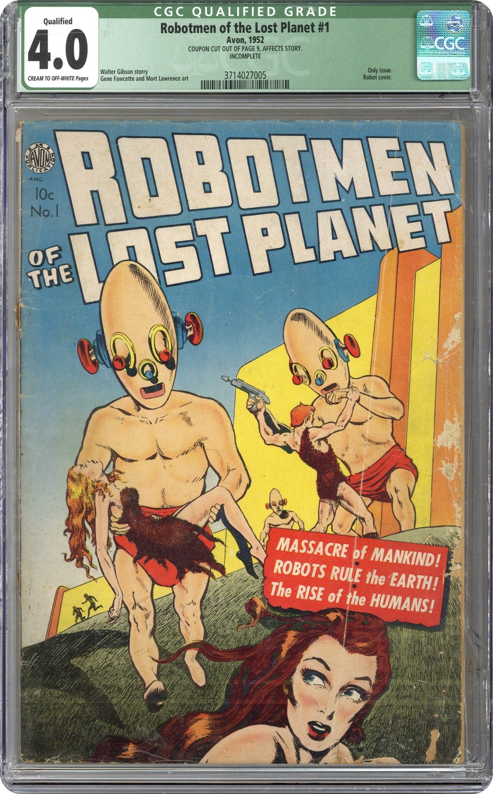 Robotmen of the Lost Planet #1 CGC 4.0 QUALIFIED 1952 3714027005