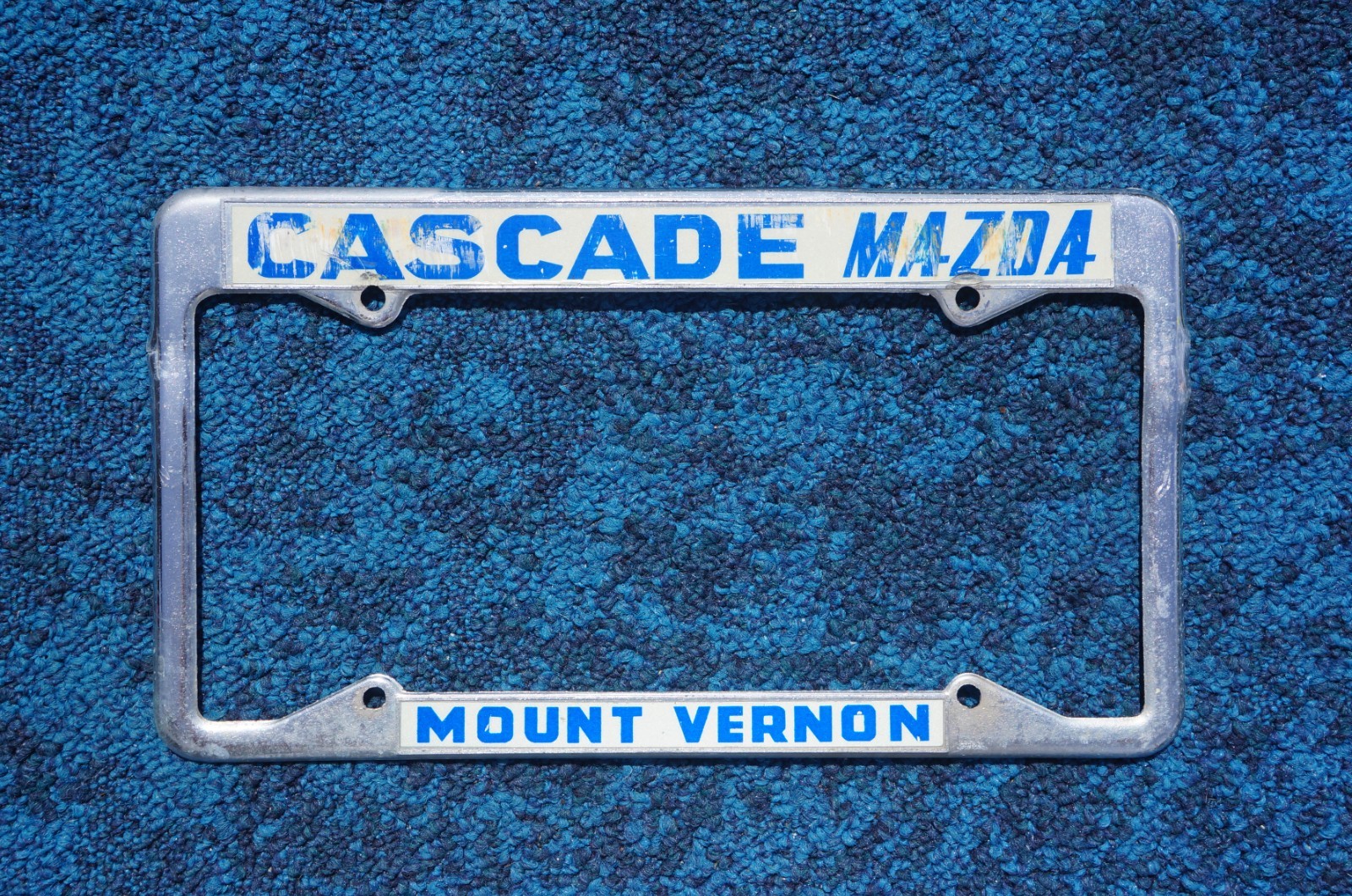 MOUNT VERNON Washington License Plate DEALER FRAME - CASCADE MAZDA MOUNT VERNON Washington License Plate DEALER FRAME - CASCADE MAZDA