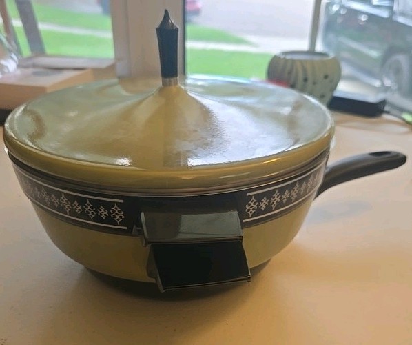Vtg 1970s Oster Super Pan Avocado Green Replacement Pan Pot Chafing Dish