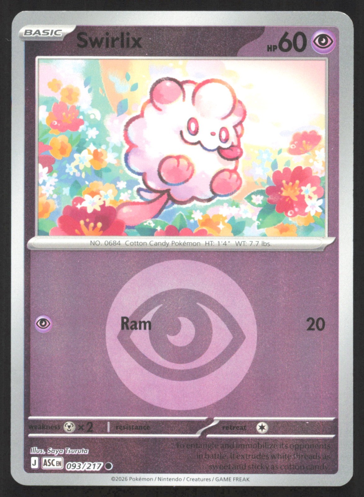 Swirlix (Energy Symbol Pattern) Reverse Holo ME: Ascended Heroes 093/217 NM