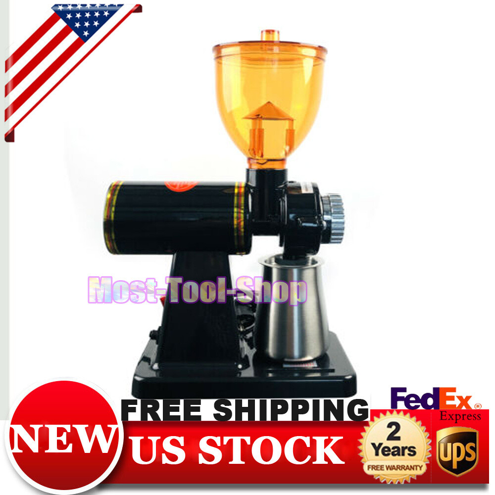 Commercial Electric Coffee Grinder Automatic Burr Mill Bean Home Office Grind
