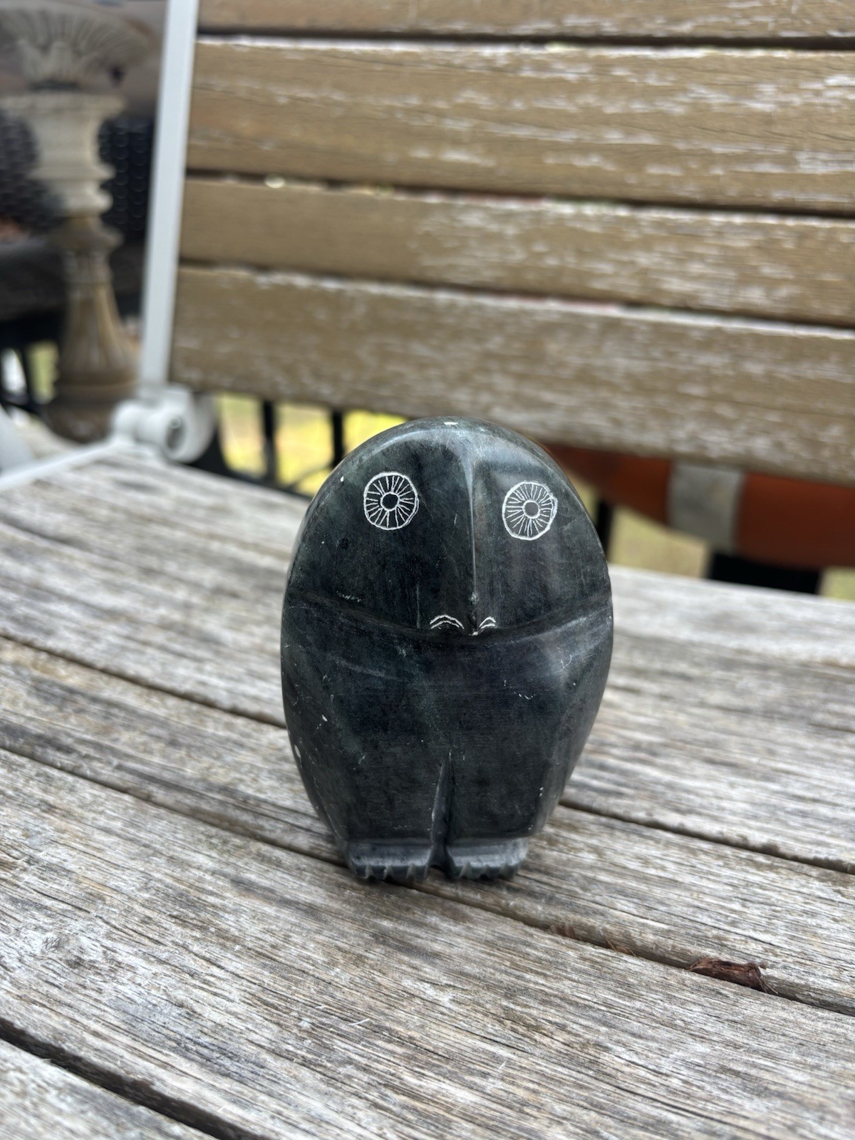 Small Signed Soapstone Owl Small Signed Soapstone Owl