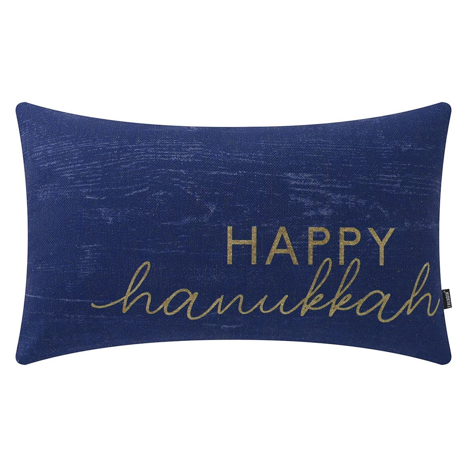 TRENDIN Happy Hanukkah Pillow Cover 20x12 inch Lumbar Throw Pillowcase Hanukk...