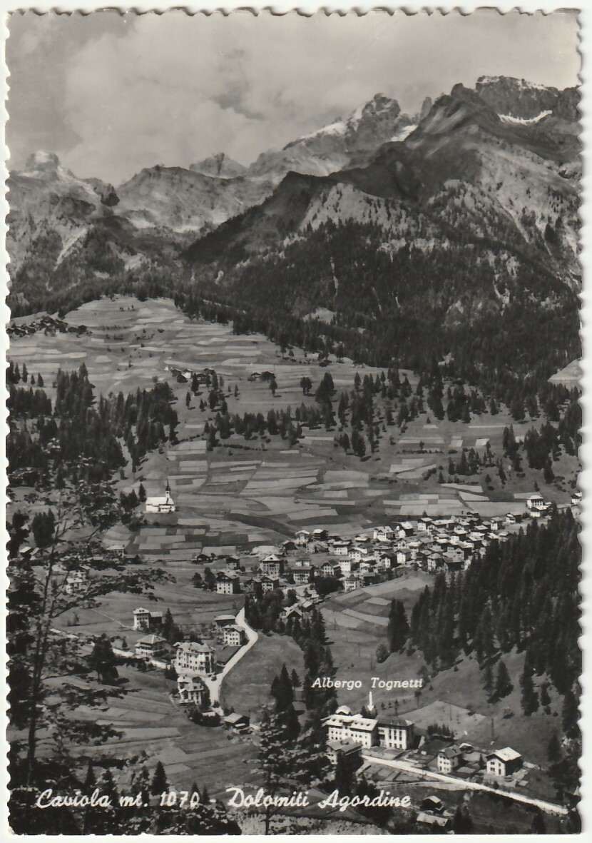 CAVIOLA - BELLUNO - HOTEL PENSION TOGNETTI - TRAVEL 1957 -58212-