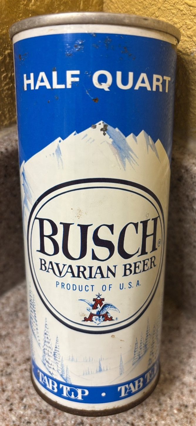 1960\'S BUSCH BEER 16 oz ZIP Tab Top Beer Can Los Angeles Straight Steel 4 Cities