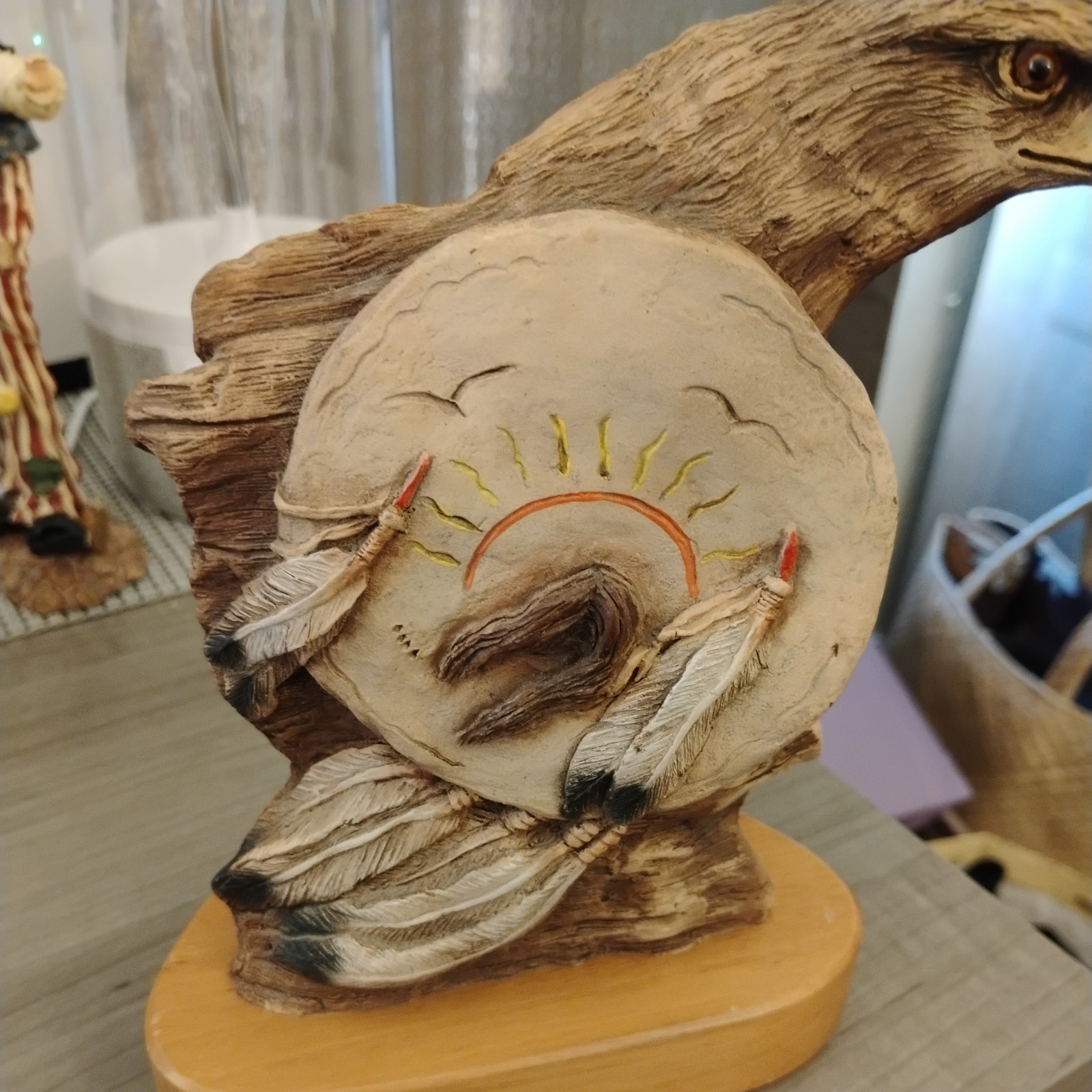 Neil J Rose Guardian Eagle Native American Shield Resin Sculpture Ltd Edt Signed