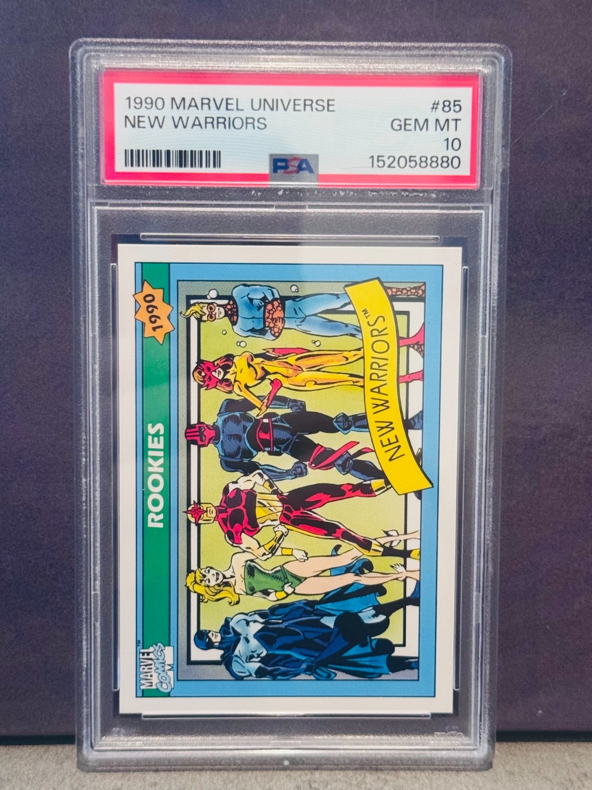 1990 Impel Marvel Universe #85 New Warriors PSA 10 Gem MT BRAND NEW SLAB