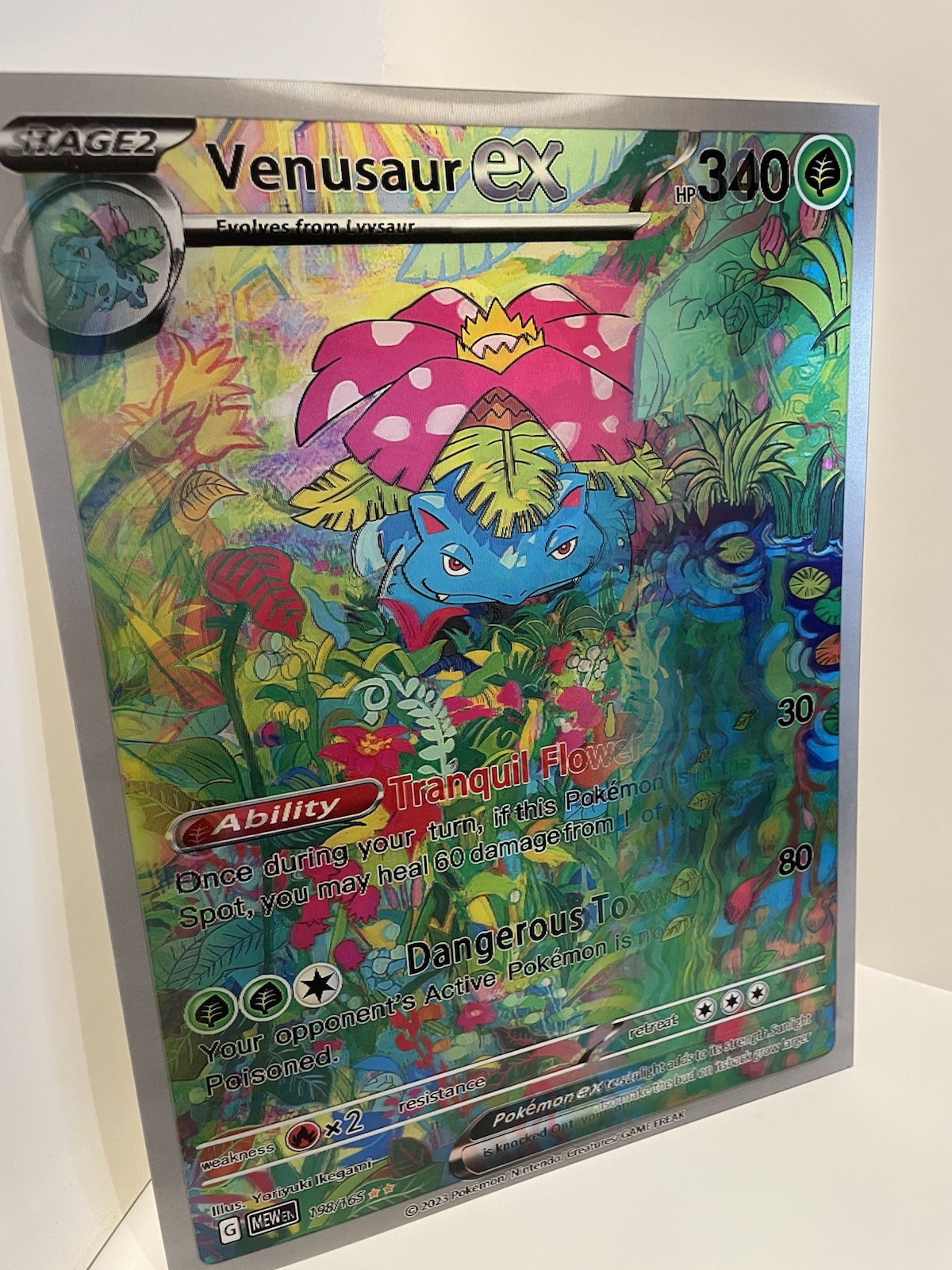 Bulbasaur Ivysaur Venusaur EX Pokemon 3D Holographic Lenticular Poster