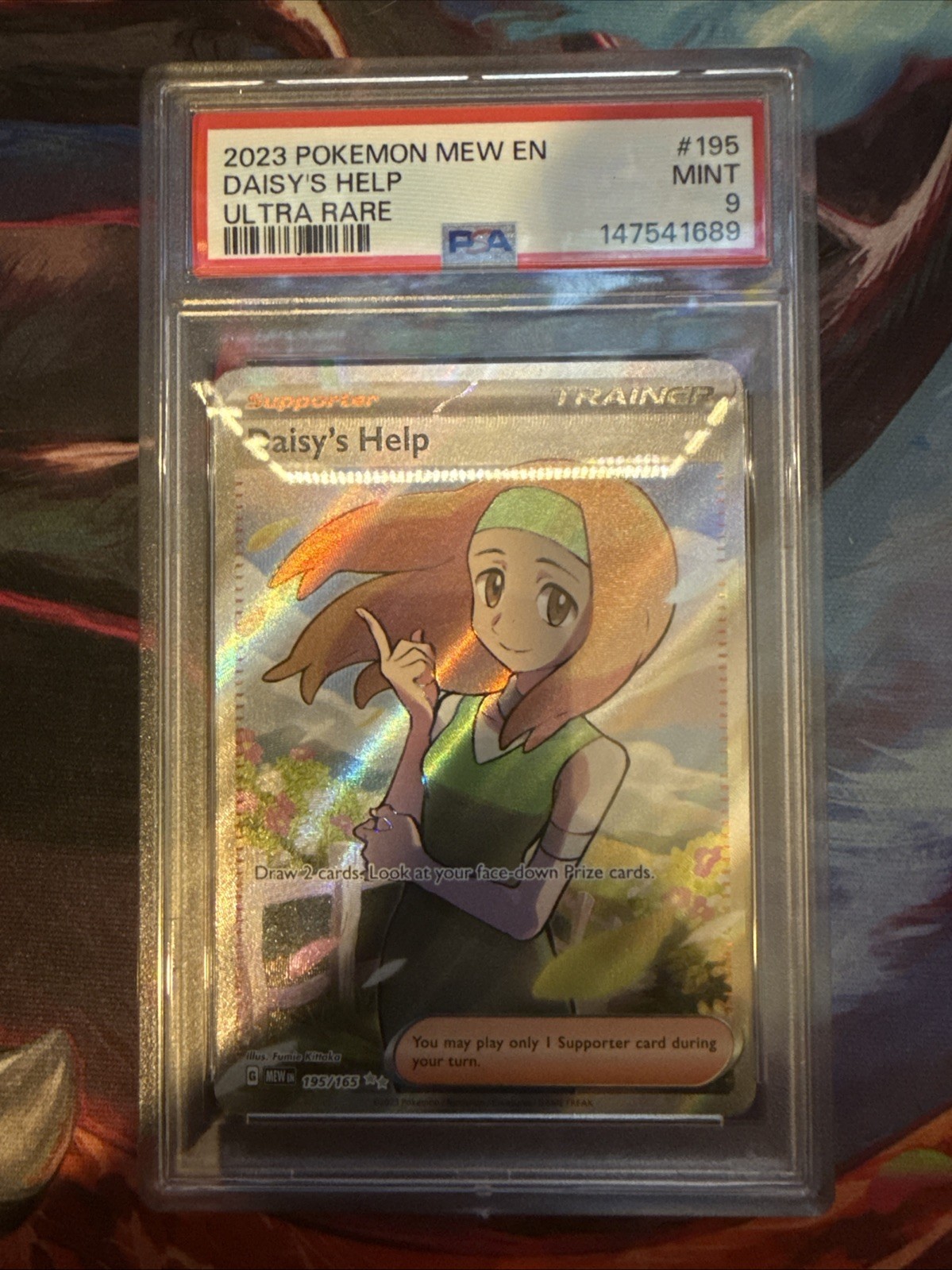 PSA 9 DAISY\'S HELP 195/165 - S&V 151 MEW EN ULTRA RARE ENGLISH