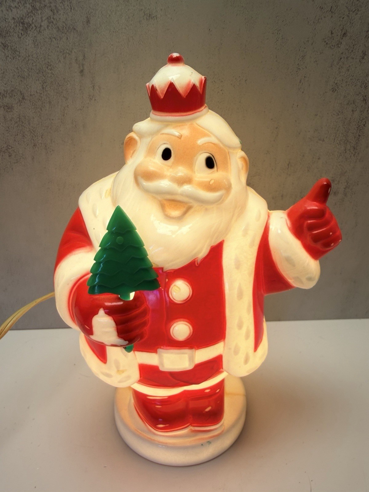 VTG 50’s Harett Gilmar King Bank Santa Lighted Orig Tree Excellent Condition
