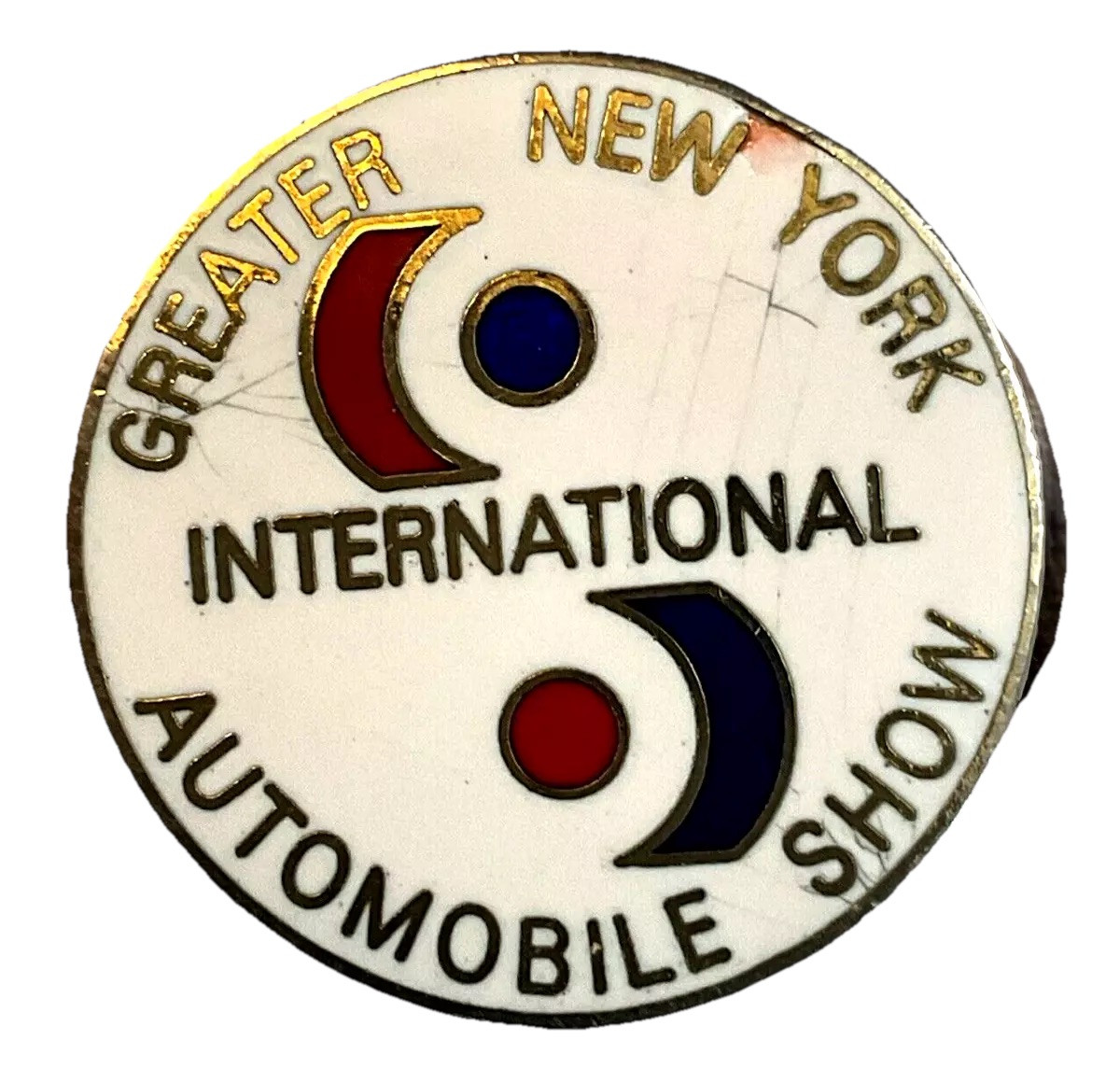 Vintage Greater New York Automobile Show Gold Tone Lapel Pin