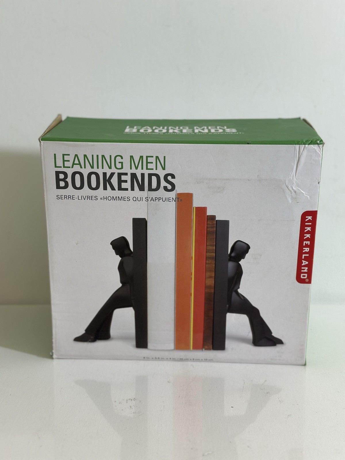 New Chris Collicott For Kikkerland Leaning Men Bookend Set Post Modern Men/NIB