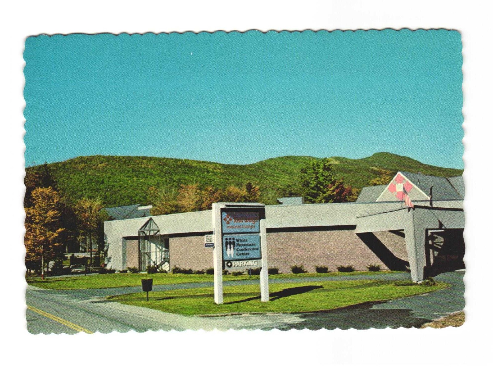 Fourways Restaurant and Lounges Waterville Valley NH vintage postcard Unposted