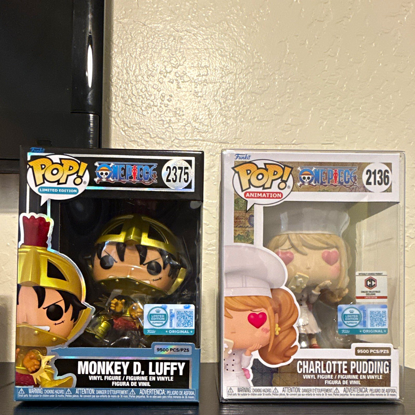 Funko One Piece Pop Vinyl 2-Pack Luffy #2375 & Pudding #2136 Limited edition