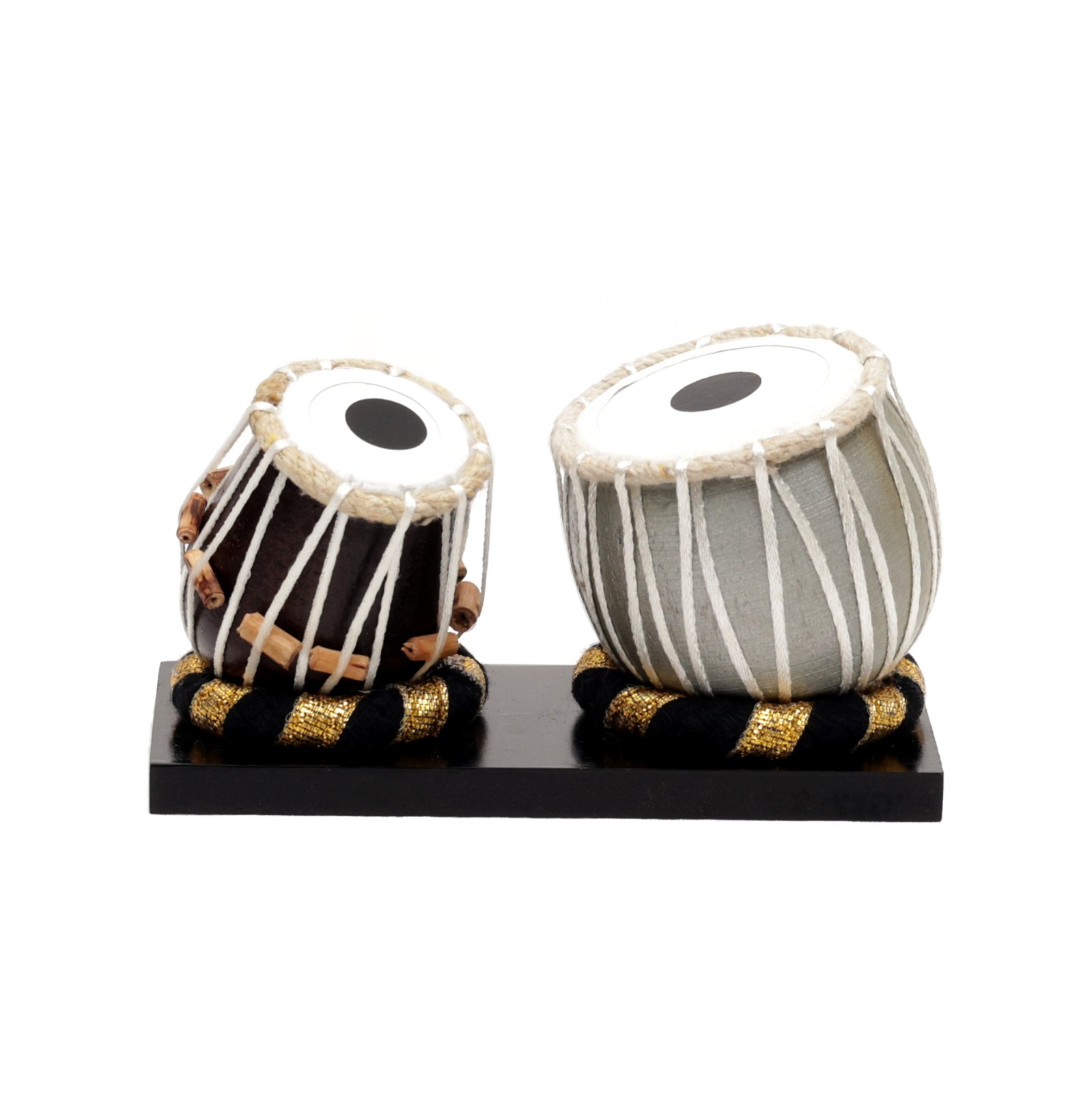 Minicreature Tabla Wooden Musical Instrument Replica Model Decor 10 Inch