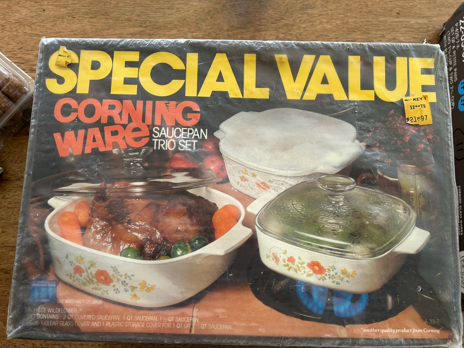 NEW OLD STOCK Corning Ware Wildflower 6 Pc Kitchen Starter Set NIP NOS A-300-7