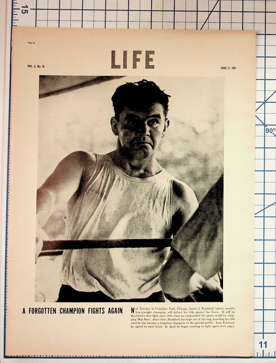 1937 LIFE Magazine Boxing Joe Louis Braddock Schmeling Chicago Fight Ephemera