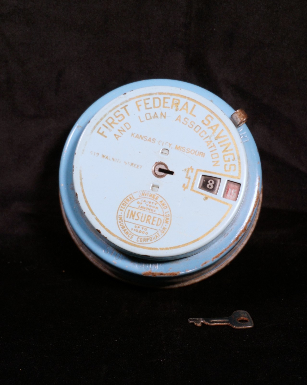 VTG First Federal Savings and Loan Kansas City MO Add-O-Bank Coin Bank Works (R)
