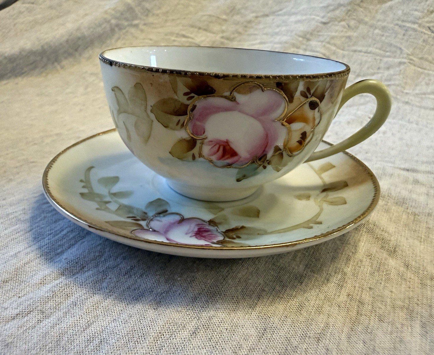 Antique Nippon Japanese Hand Painted Floral Tea Set - 11 piece  Antique Nippon Japanese Hand Painted Floral Tea Set - 11 piece 