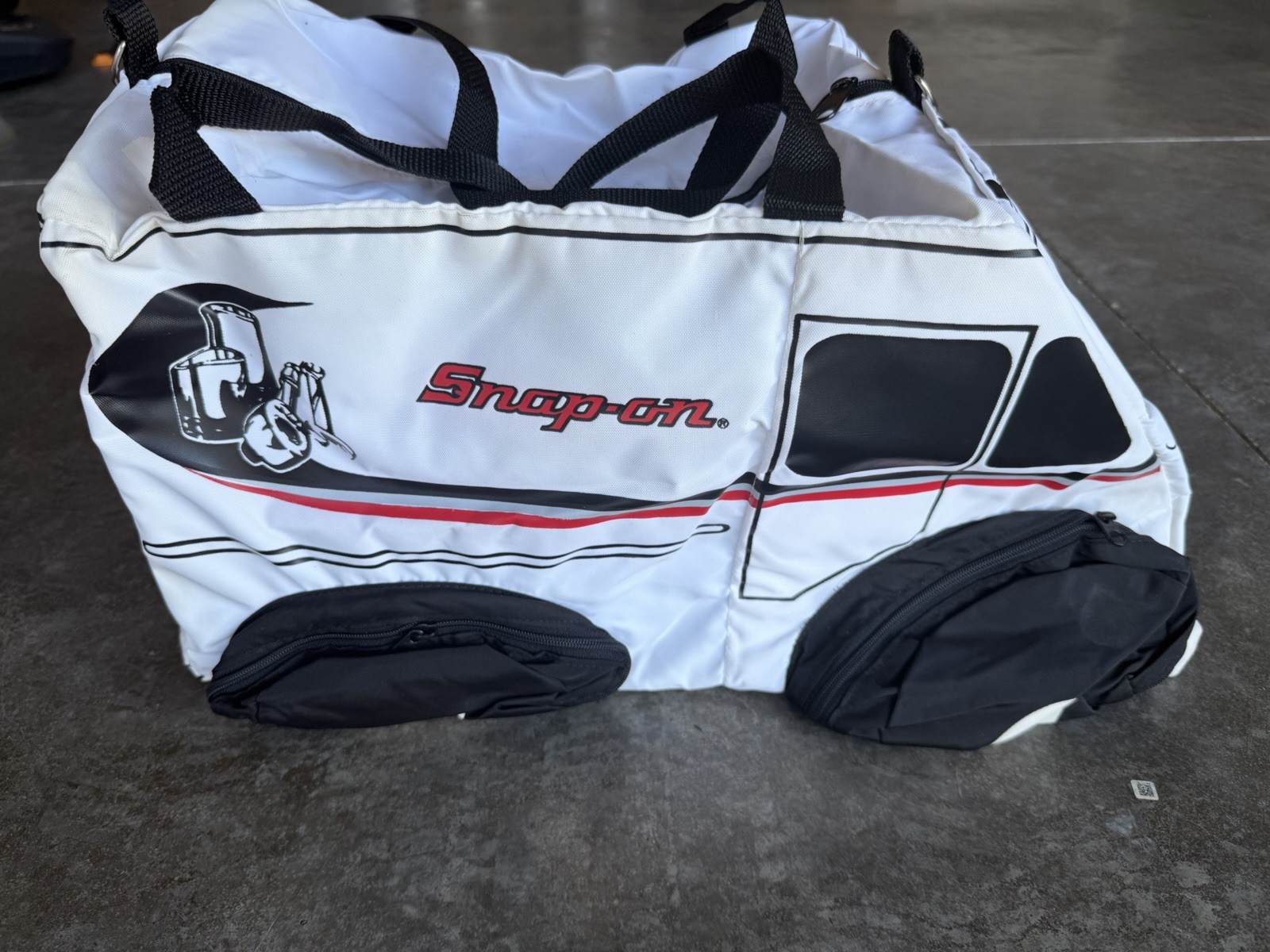 Vintage Rare Snap-On Tools White Van Truck Shaped Tote Duffle Bag