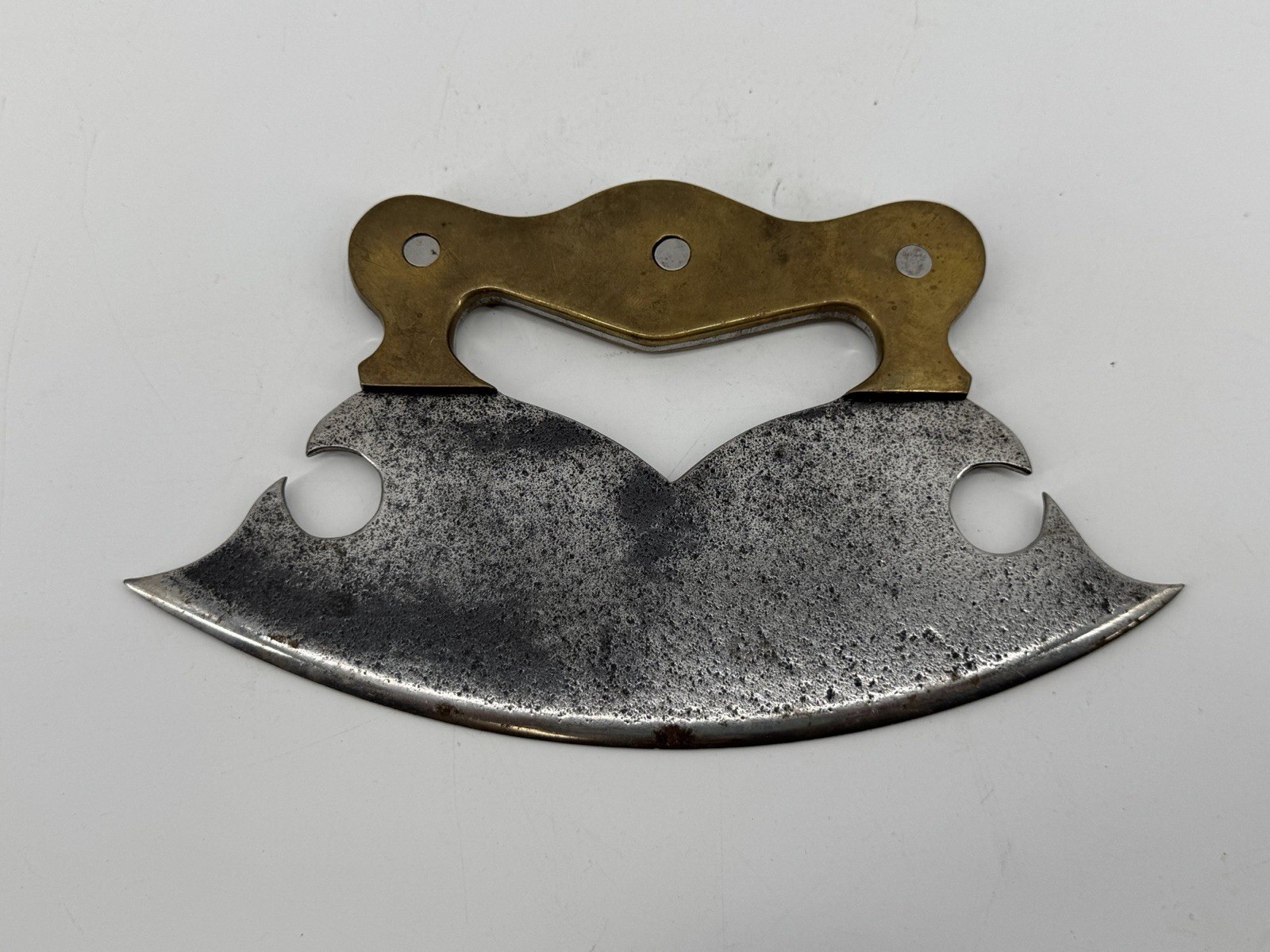 Antique 18th-19th Steel and Brass Herb Cutter