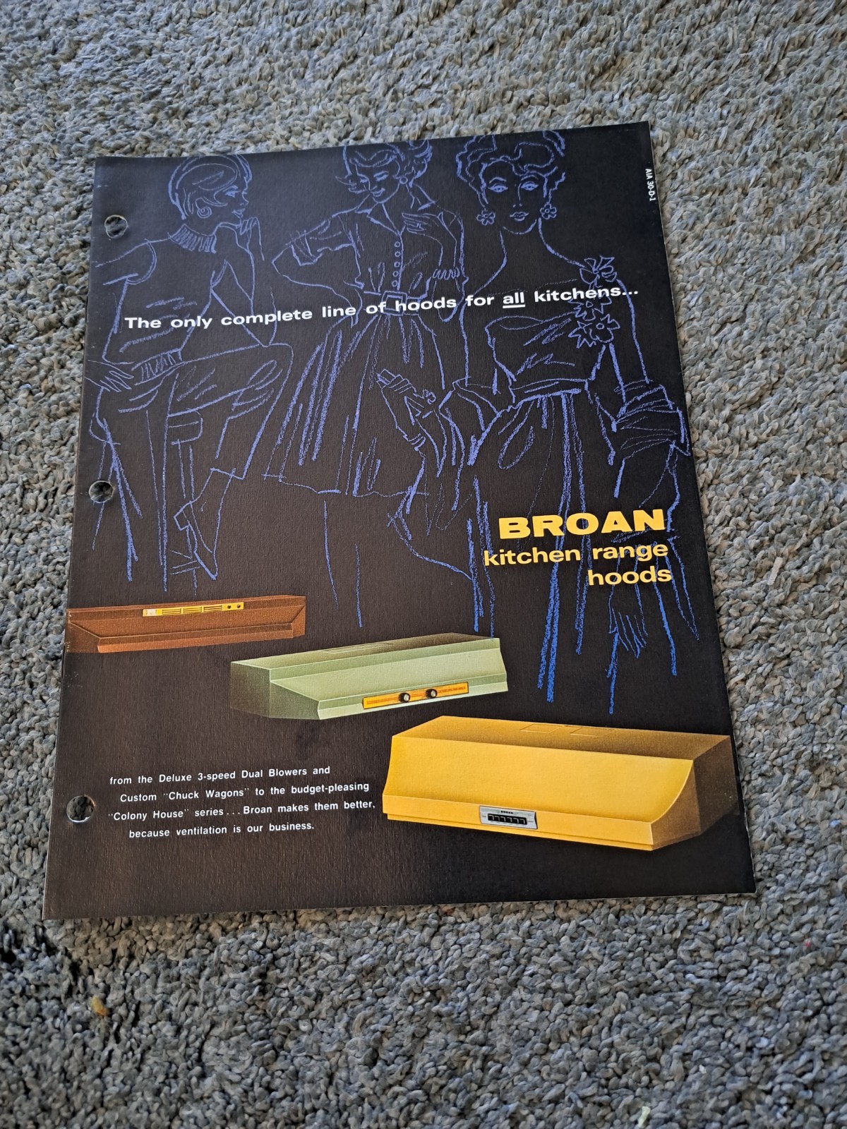 Vintage 1969 Broan Kitchen Range Hoods Catalog