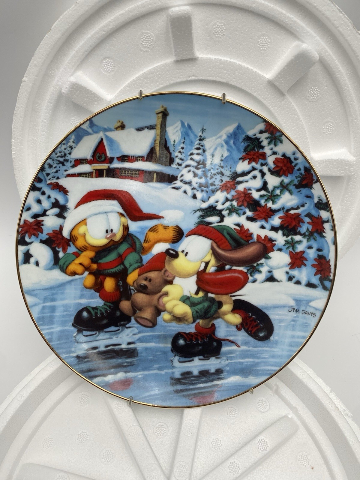 Vintage Danbury Mint Garfield\'s Christmas Winter Wonderland Plate F6080