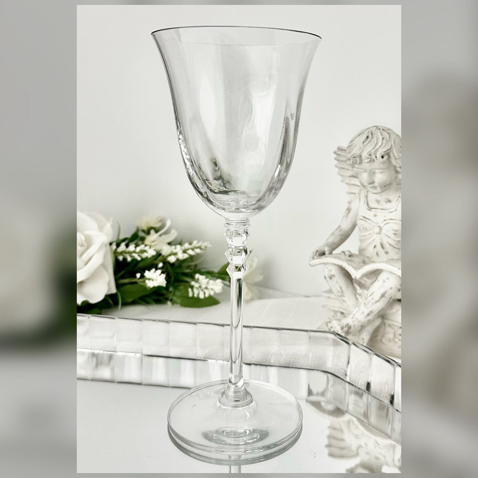 Mikasa Sonnet Water Goblet Single Glass Vintage Replacement Clear Stemware