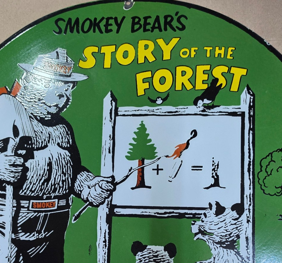 SMOKEY PORCELAIN ENAMEL SIGN