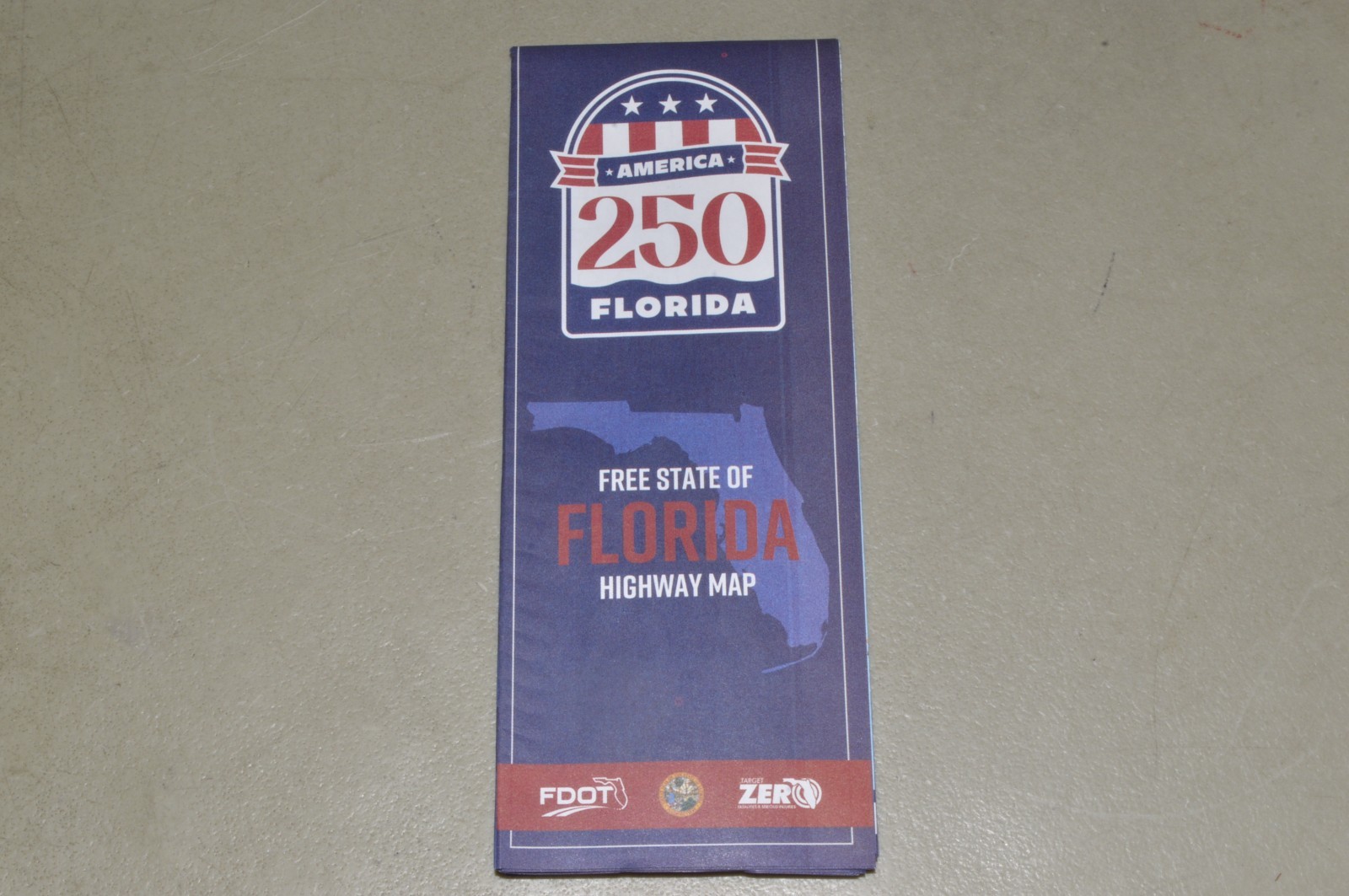 Florida 2026 Official State Travel Map highway street road folding paper