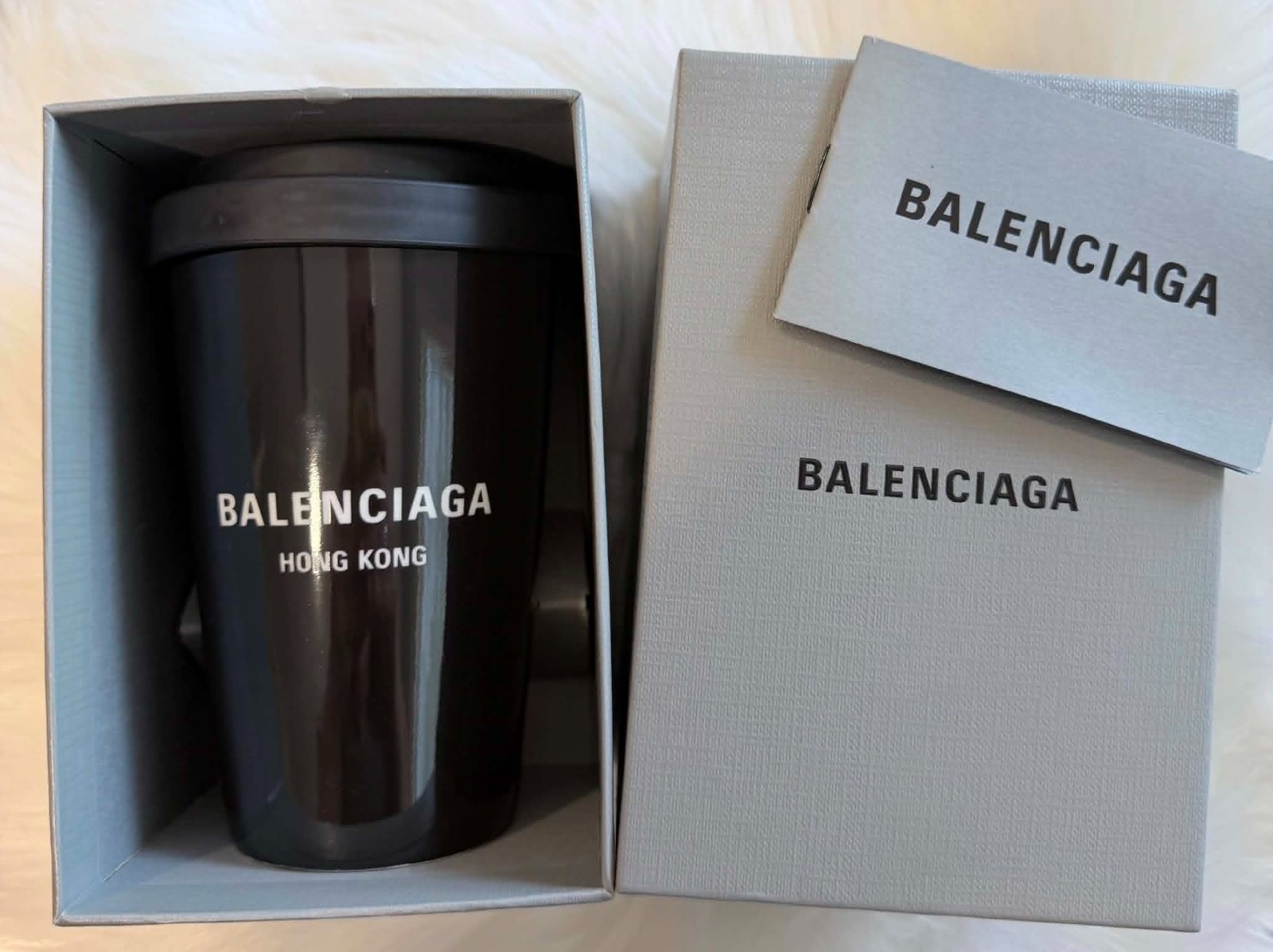 Balenciaga Hong Kong Limited Edition Travel Coffee Cup Mug Black 