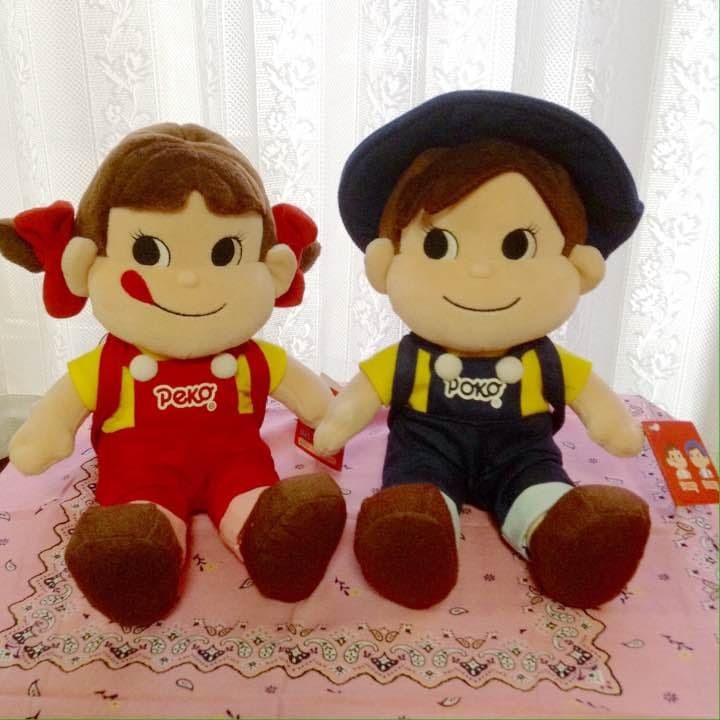 antique Peko-chan and Poko-chan dolls #8f84ab