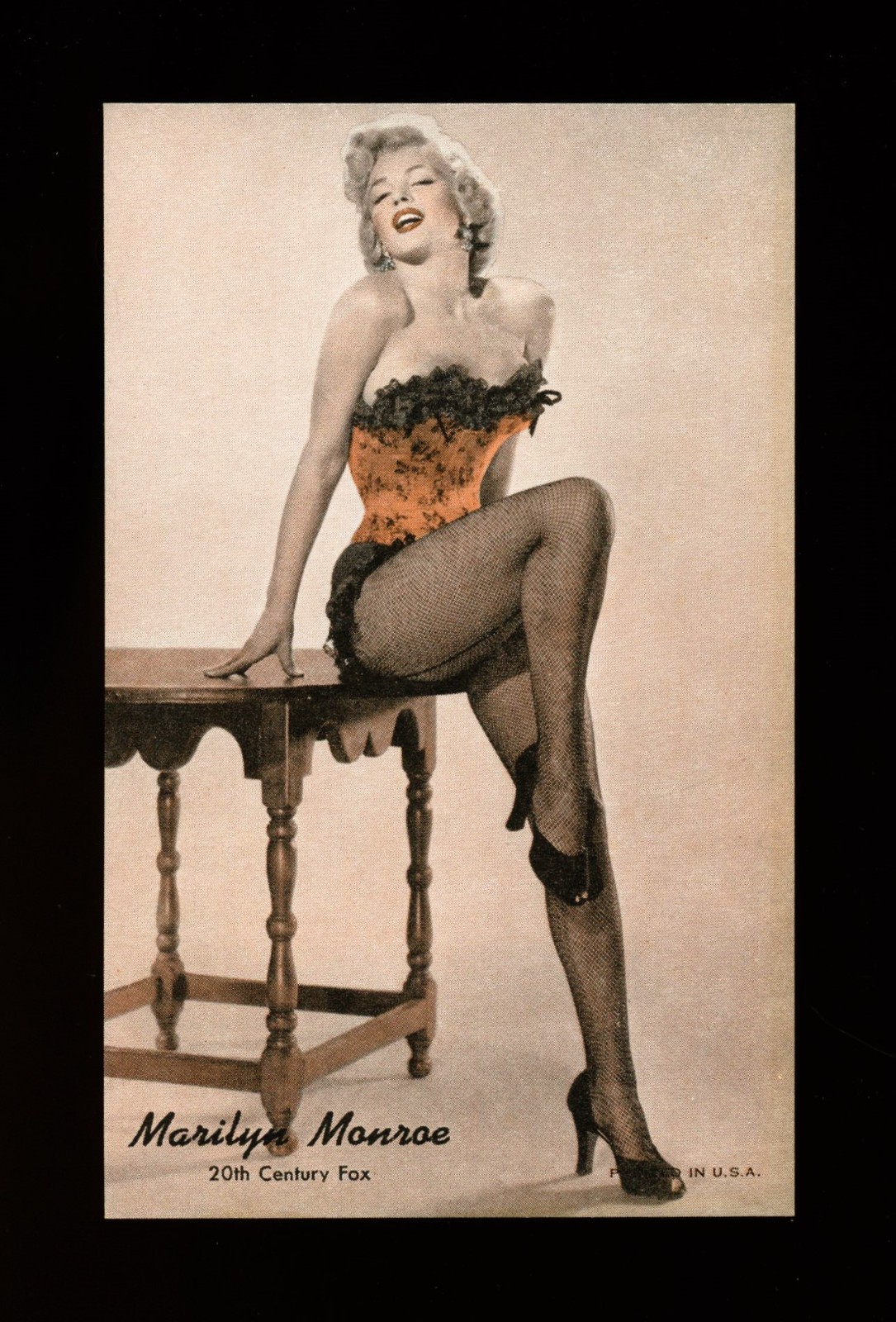 1950s Marilyn Monroe Hollywood Dancers Exhibit Arcade Card -High Grade-
