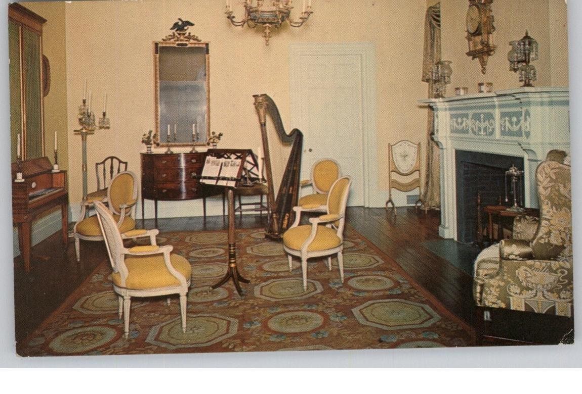 Boscobel Restoration Music Room 1806 1808 Postcard