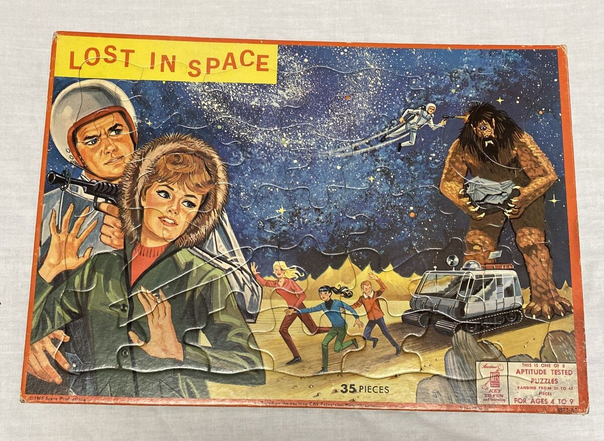 1965 LOST IN SPACE Frame Tray Puzzle COMPLETE Milton Bradley Remco TV Show