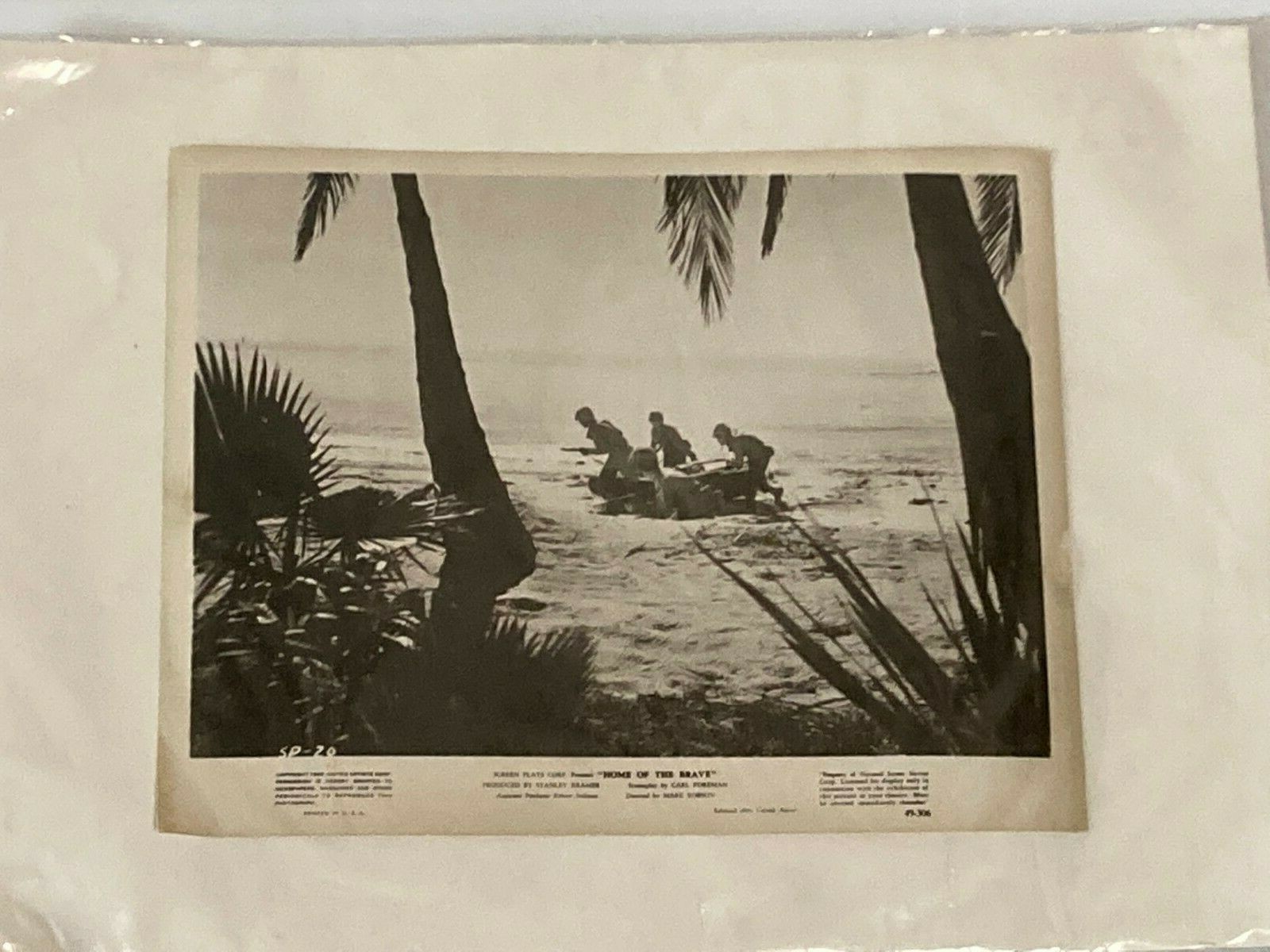 Vintage 1949 Movie HOME OF THE BRAVE 8x10 Black & White Press Photo WWII