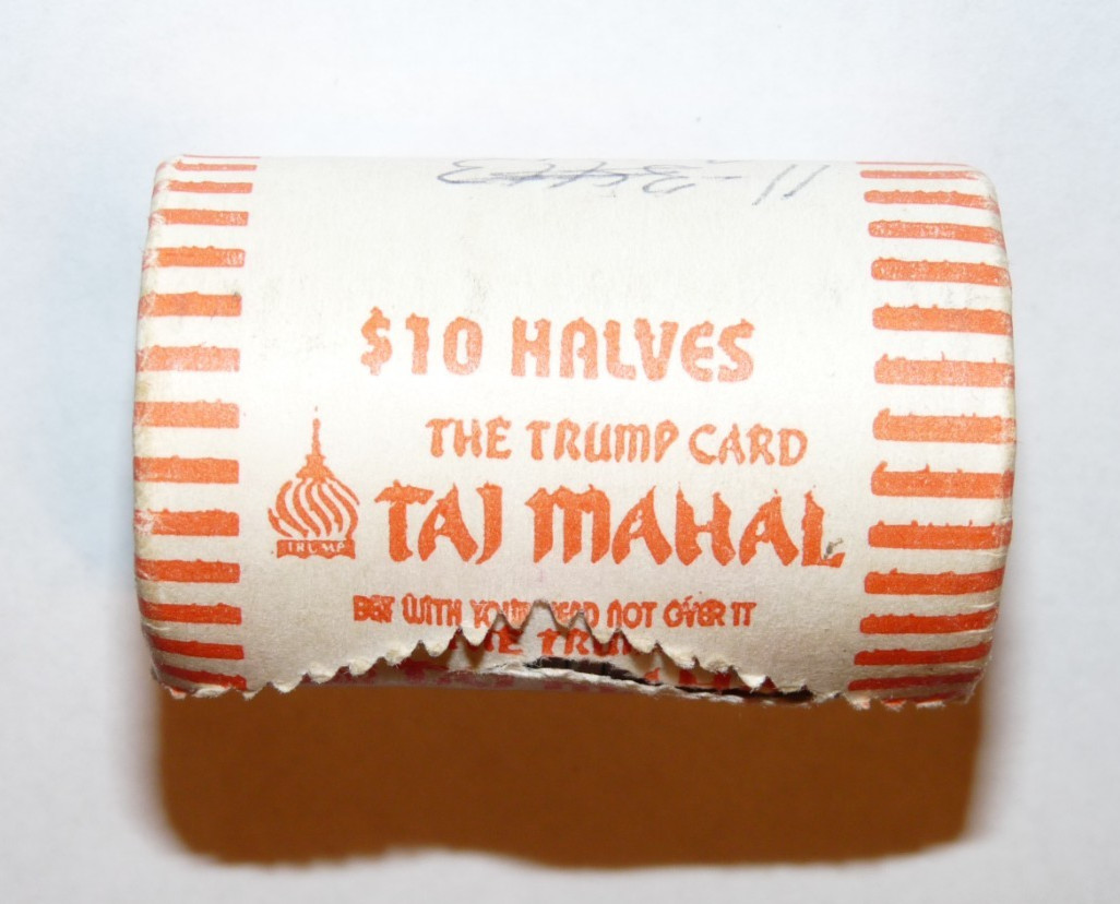 The Trump Card Taj Mahal - Roll of $10 Halves - Unopened vintage clean Original The Trump Card Taj Mahal - Roll of $10 Halves - Unopened vintage clean Original