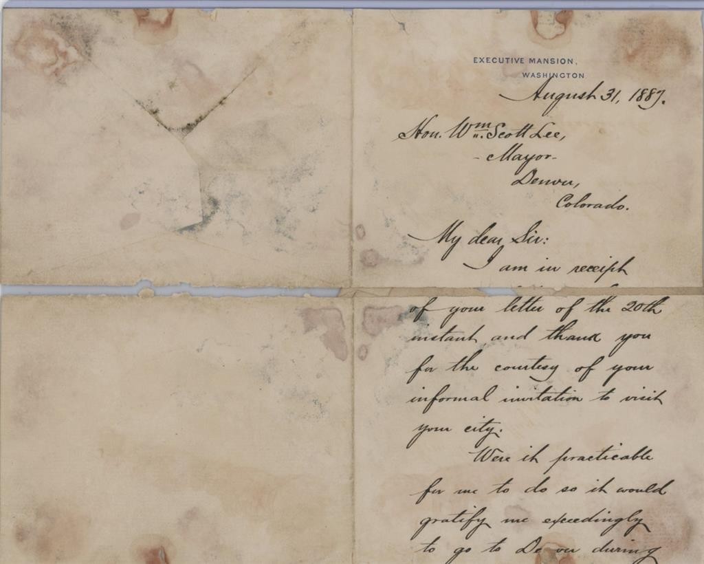 Grover Cleveland-ALS from 1887 as President to Mayor of Denver, CO/Wm. Scott Lee