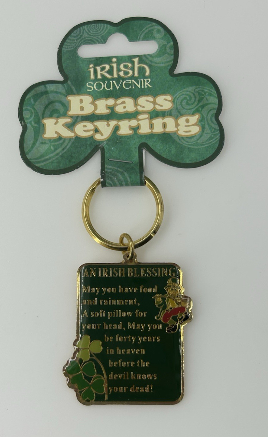 NEW Irish Blessing Souvenir Collectible Keychain Keyring Fob NEW Irish Blessing Souvenir Collectible Keychain Keyring Fob