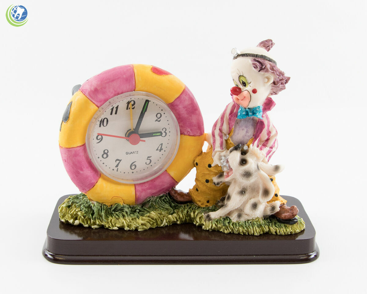 Dentist Clown w/ Animal Patients Figurine Clocks Collection - 5 Available