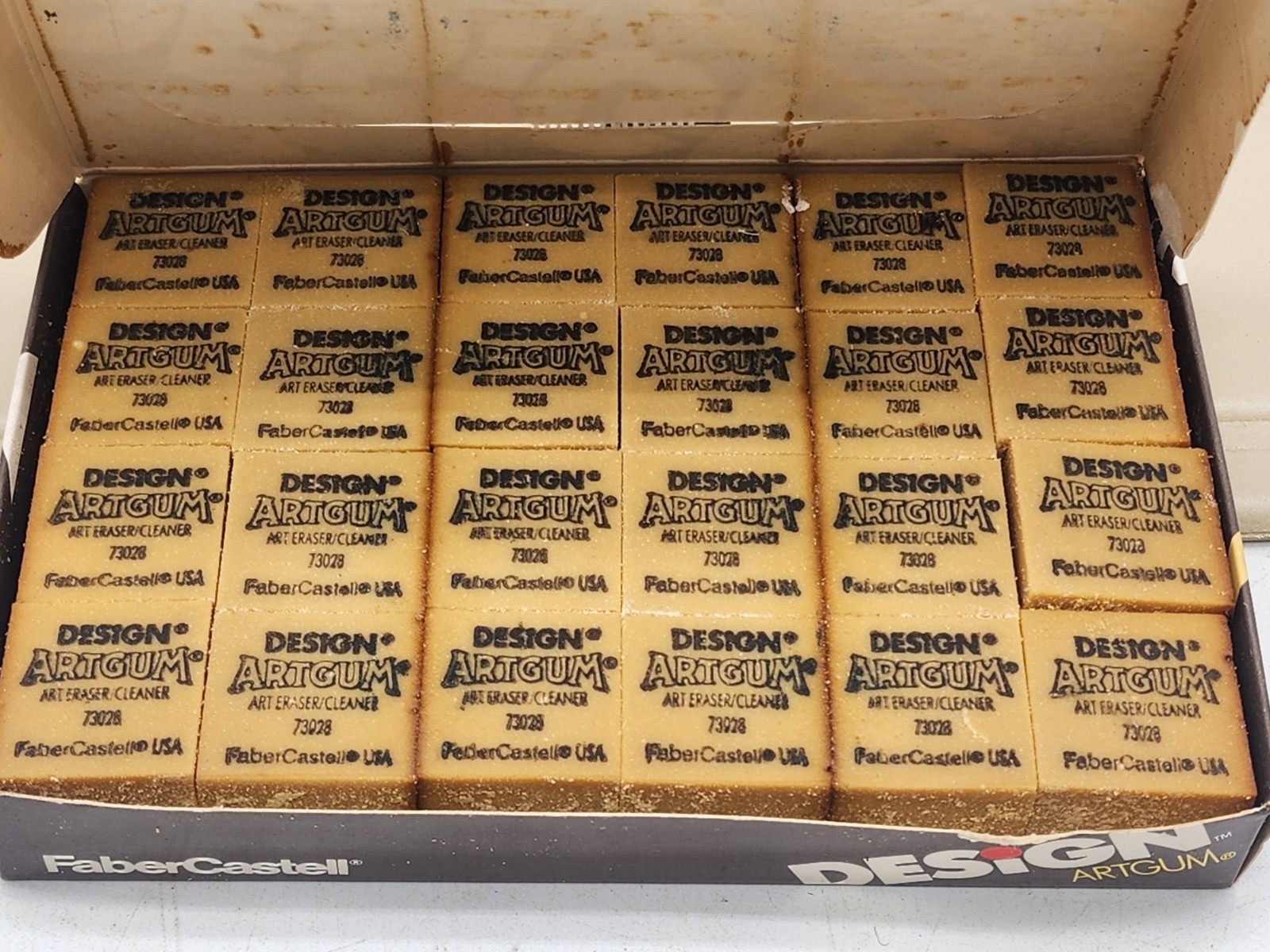 Vintage Faber Castell Artgum Art Gum Eraser FULL BOX 24 Erasers MULTI USE